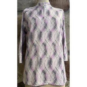 Sport Haley Golf Women’s Active Shirt Top Size Large Purple Black White Pattern
